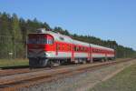 Ausfahrt des DR1AM 94249002833-2 am 3.5.2012 aus dem Bahnhof Valkininkai
auf dem Weg nach Vilnius.