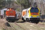 LOCON 401 und 212 am 07.04.2010 im Gewerbepark Pinnow  ...