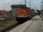Locon 201 durchfuhr am 01.Mai 2010 den Bahnhof Angerm�nde nach ...