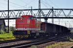Locon 209 verl��t am 03.06.2010 den Bf Stralsund Richtung R�gen ...