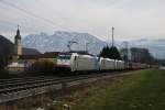 186 107 + 104 + 103 mit einem KLV Zug ...