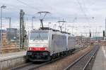 Der sonnt�gliche Lomo-Lokzug bestand am 21.03.10 aus dem Railpool-Zebra 186 ...