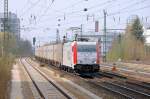 185 665 am 16.04.10 mit dem EWALS-Klv nach Trieste am ...
