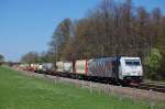 185 666 mit KLV-Zug ...  Tobias Schuminetz, Hirschau 19.04.2011