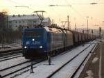 lte-logistik--und-transport-gmbh-lte 185-529 und 185-549 am 16.01.2010 mit einem Getreidezug in Passau HBF