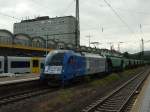 1216 910 der LTE durchf�hrt mit einem G�terzug den Koblenzer ...