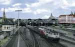 Einfahrt eines Wendezuges aus Hamburg in den Hbf L�beck. Aufn. ...