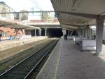 Hier die Ausfahrt des Bahnhofes Li�ge Palais in Richtung Liers ...