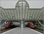 Ein �u�erst seltener Anblick im Bahnhof Li�ge Guillemins bot sich ...