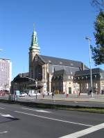 Bahnhofsgebäude von Luxemburg von der Strasse aus gesehen. 14.10.07