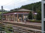 Bahnhofsgebude von Troisvierges im Norden von Luxemburg.