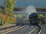 Die Dampflok 5519 fotografiert am 18.10.09 beim Umsetzen im Bahnhof von Saarburg. (Jeanny)