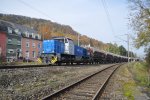 Der  Klinkerzug  bespannt mit 1502 von Esch/Alzette bei Rumelange. Aufgenommen am 08.11.2011