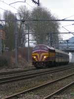 Diesellok 1604 bei Pendelfahrten zwischen Ettelbrck und Bissen. 28.01.07