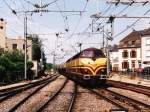 1801 und 1805 mit Güterzug auf Bahnhof Bettembourg am 24-7-2004. Bild und scan: Date Jan de Vries.