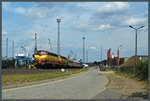 1806 und 1817 der Power Rail mit einem Sonderzug auf der Steinkopfinsel im Magdeburger Hafen.