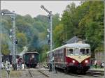 Der restaurierte Westwaggon 208/218 verlsst am 13.09.09 den Museumsbahnhof Fond de Gras in Richtung Bois de Rodange.