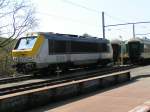Lok 3018 abgestellt in Troisvierges am 28.03.04.