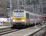 IR 117 mit Lok 3006 bei der Einfahrt in den Bahnhof von Ettelbrck aus Richtung Lttich kommend am 20.01.08.