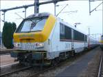 Sonntag morgens um 6 in Gouvy (Belgien): CFL E-Lok 3011 steht bereit, um die erste Fahrt des Tages nach Lttich anzutreten.
