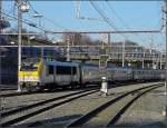 CFL E-Lok 3014 kommt am 27.12.08 mit I 6 Wagen aus Liers und fhrt in den Bahnhof Lige Guillemins ein, um nach kurzem Halt ihre Reise nach Luxemburg via Gouvy anzutreten. (Jeanny)