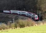 Bei herrlichem Wanderwetter begegnete mir dieser Zug zwischen Wiltz und Kautenbach. 27.01.08