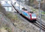 E-Lok 4009 verlsst den Bahnhof von Wiltz in Richtung Kautenbach am 29.03.08.