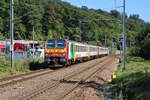 CFL 2010 und 2009 erreichen Colmar-Berg auf ihrer Fahrt als RB von Luxembourg Ville nach Diekirch. (06.09.2023)