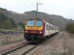 Die Regionalbahn nach Wiltz erreicht pnktlich den Bahnhof Michelau.