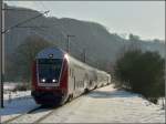 Gegenlichtaufnahme der RB 3211 Luxembourg-Wiltz am 02.01.2011 in Michelau.