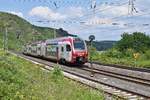 CFL 2302 als IC 5106 Düsseldorf Hbf - Koblenz Hbf, weiter als RE 11 (5106) Koblenz Hbf - Luxemburg (Winningen/Mosel, 04.06.18).