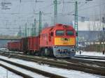 M62 M62 116 'Szergej' Diesel loco between Győr  Győr-gy�rv�ros on 2010 februar 16th.