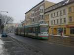 Stra�enbahnlinie 10 nach Sudenberg an der Haltestelle S�dring.(18.2.2010)  ...