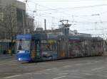 Stra�enbahnlinie 6 nach Diesdorf an der Haltestelle Allee-Center.(18.2.2010)  ...