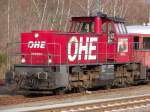 OHE 140001 steht in Munster vor einem roten Signal (17.03.10) ...