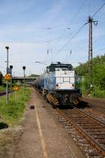 MaK G 1206 BB RTB V155 mit einem Kesselwagenzug in Oberhausen-Sterkrade. 05.06.10