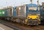 Eine weitere DT G2000BB von Vossloh zieht einen gemischten Gz ...