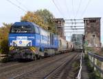 V204 der Rurtalbahn kommt ...  Martin Morkowsky 30.10.2010