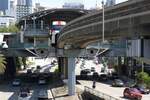 rapidKL Monorail Stesen BBCC-Hang Tuah (MR4) am 13.Dezember 2023.