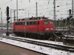 Eine BR 115 in Mannheim Hbf am 29.01.10  ...