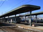 Gleise 2,3 im Bahnhof Mantua, an einem der raren Sonnentage ...