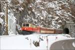 mariazellerbahn-st-polten---mariazell 1099 011 f�hrt mit dem Regionalzug 6811 von St.P�lten nach Mariazell. Natterstunnel Schwarzenbach-Pielach 31.01.2010