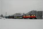 mariazellerbahn-st-polten---mariazell Die 1099 001 'St.P�lten' zog am 6.Februar 2010 den bunten R 6804 von Mariazell nach St.P�lten. Ich konnte sie zwischen Loich und Schwerbach ablichten.