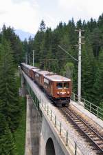 mariazellerbahn-st-polten---mariazell 1099.013 und 1099.010 befahren mit dem REX 6807 '�tscherb�r' die Kuhgrabenbr�cke bei Erlaufklause. P�nktlich war leider wieder nur die Fotowolke! 27.06.2010