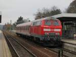 memmingen 218 486-9 mit RB Lindau-Augsburg,im Bahnhof Memmingen,am 8.11.2009