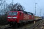 120 502-0 mit Gleismesszug der DB Netz Instandhaltung abgestellt im ...