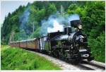 mh Dampflok Mh.6 mit dem Panoramic 760 alias R19259 nach Mariazell. Hier bei der Einfahrt in Laubenbachm�hle, 4.7.2010.