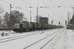 MKB V19 mit Kesselwagenzug am 19.01.2010 durch Passow nach Stendell ...