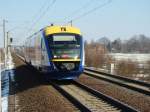 mitteldeutsche-regiobahn-mrb VT 617 der MRB Richtung Leipzig Hbf, am 09.03.2010.