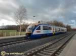 VT 615 der Mitteldeutschen Regiobahn in Belgershain am 27.11.2009  ...